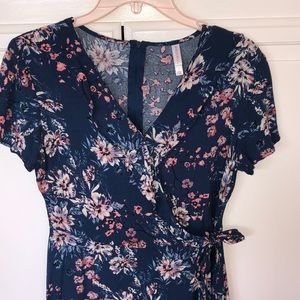 Blue Floral Sun Dress - S